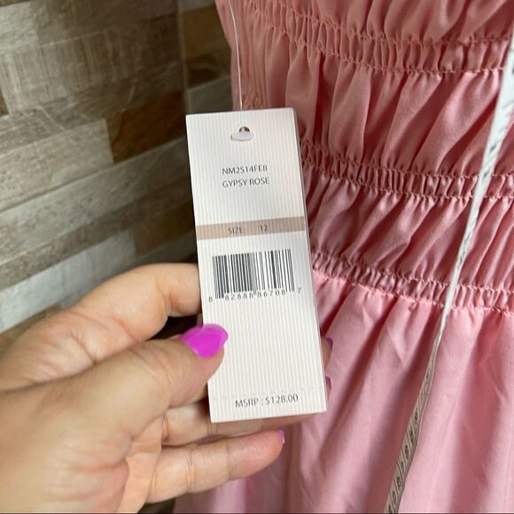 NANETTE Lepore gypsy rose pink pleated smocked Sleeveless Midi Milkmade Dress 12 - Picture 10 of 12